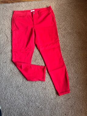 Market & Spruce Bright Red Ankle Pants